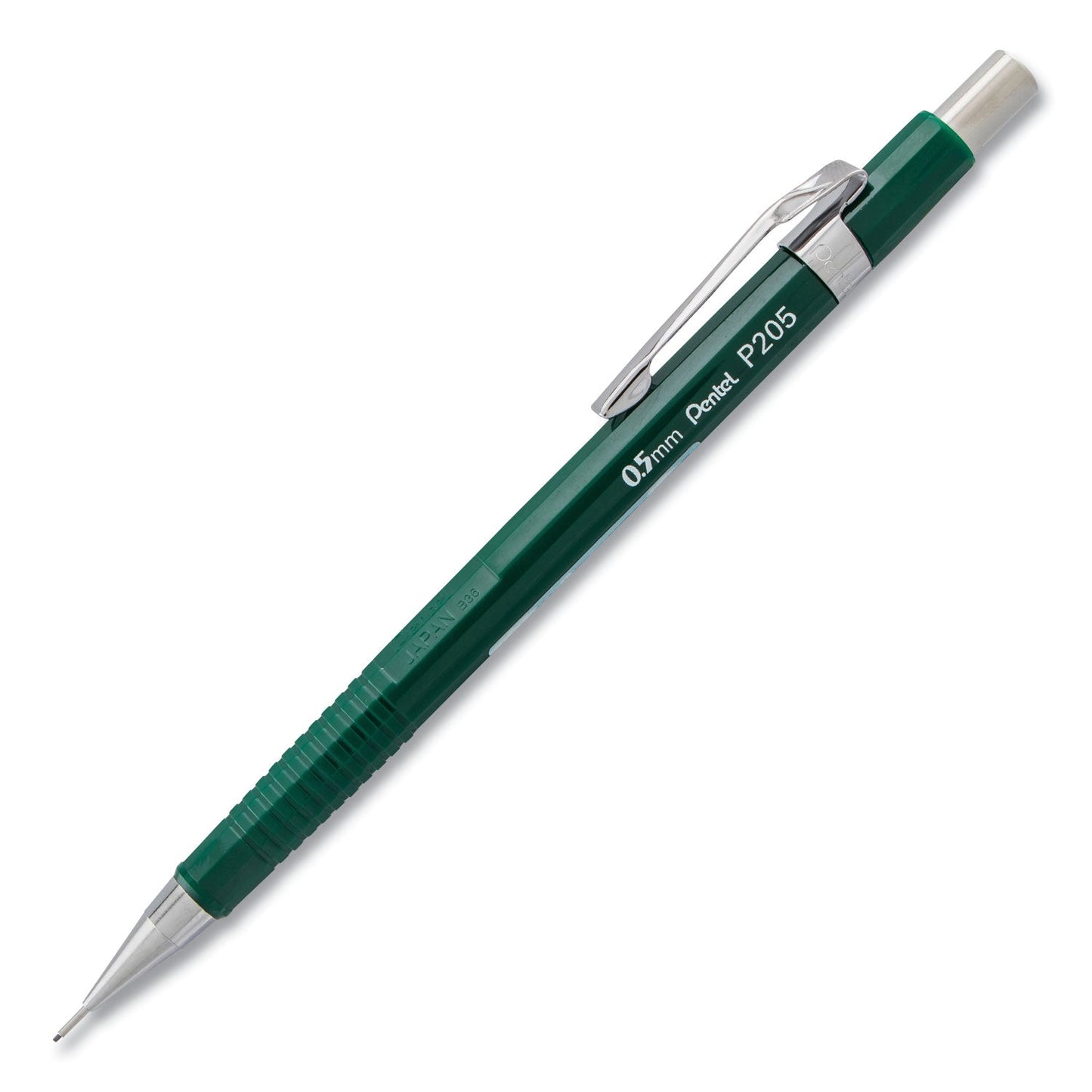 Pentel Sharp Mechanical Pencil, 0.5 mm, HB (#2.5), Black Lead, Green Barrel
