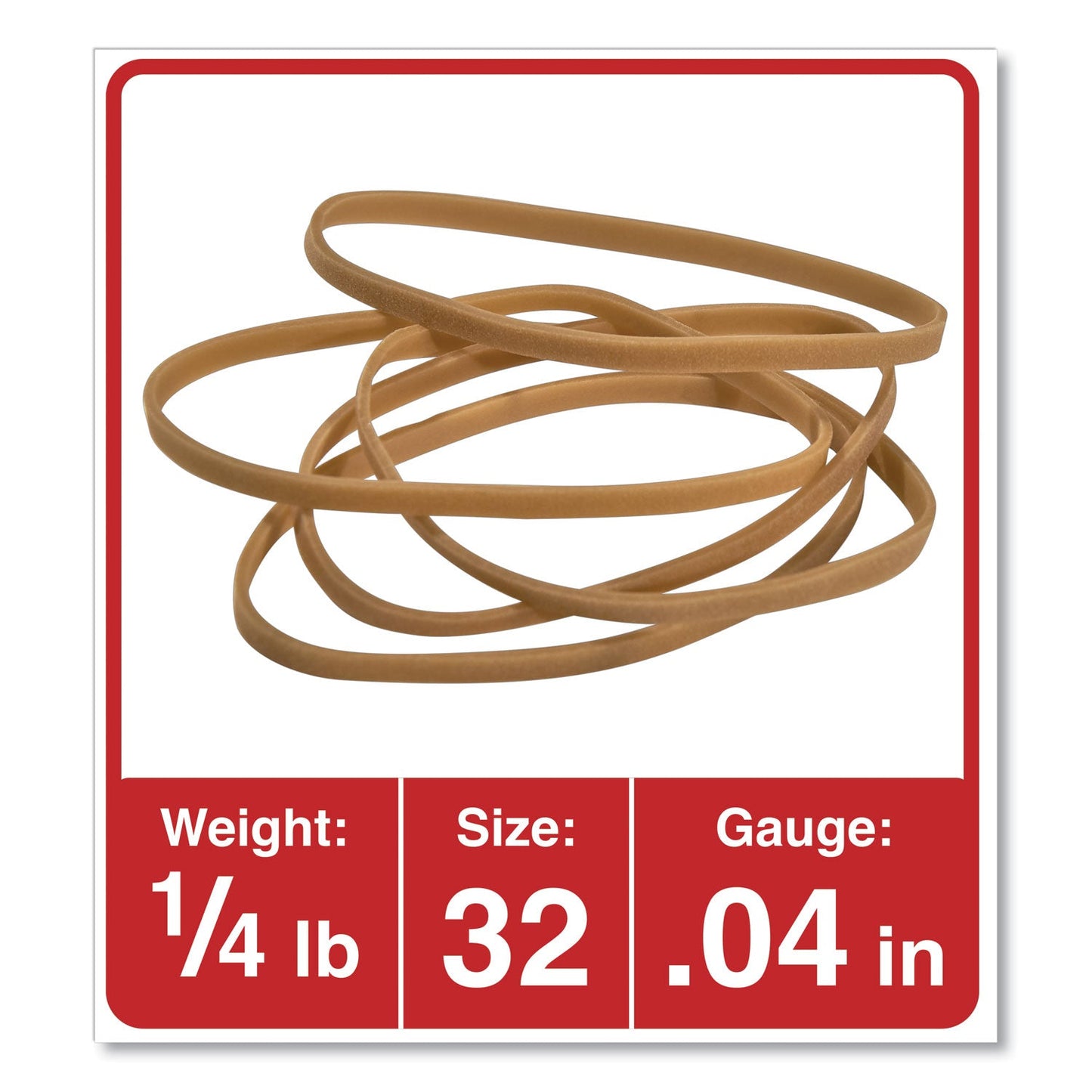 Universal Rubber Bands, Size 32, 0.04" Gauge, Beige, 4 oz Box, 205/Pack