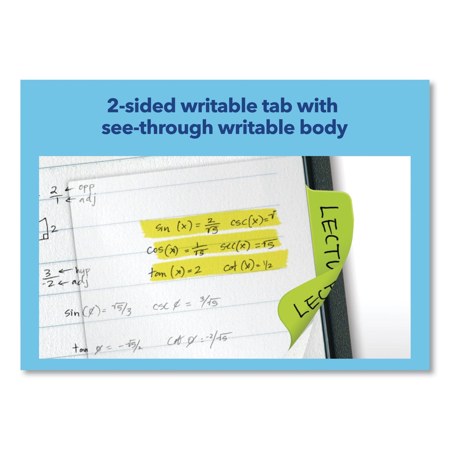 Avery Ultra Tabs Repositionable Tabs, Big Tabs: 2" x 1.75", 1/5-Cut, Assorted Neon Colors, 20/Pack