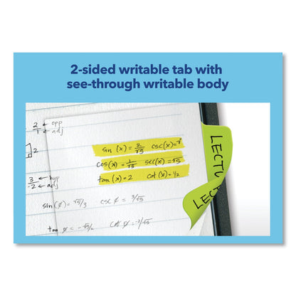 Avery Ultra Tabs Repositionable Tabs, Big Tabs: 2" x 1.75", 1/5-Cut, Assorted Neon Colors, 20/Pack
