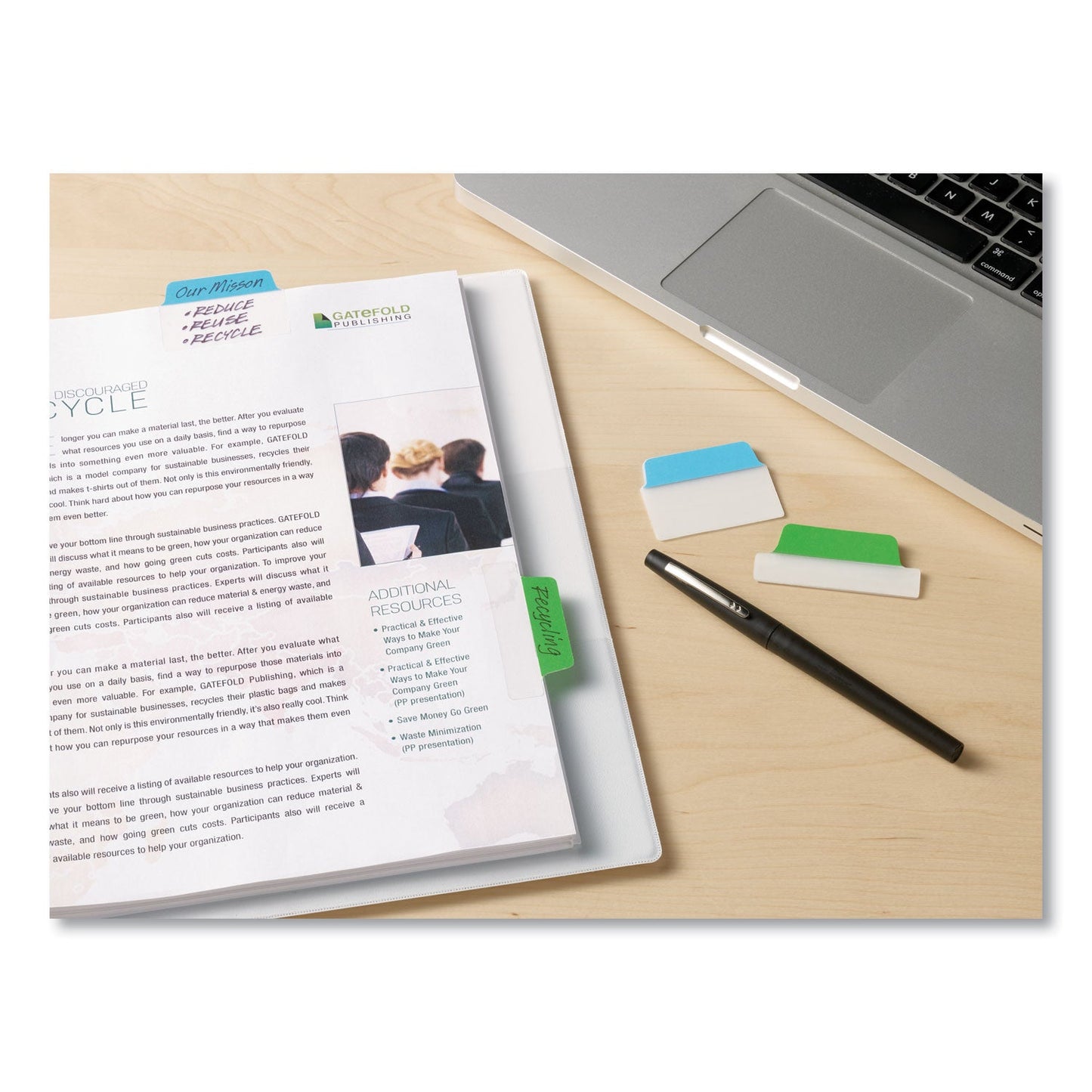 Avery Ultra Tabs Repositionable Tabs, Standard: 2" x 1.5", 1/5-Cut, Assorted Colors (Blue, Green and Red), 24/Pack
