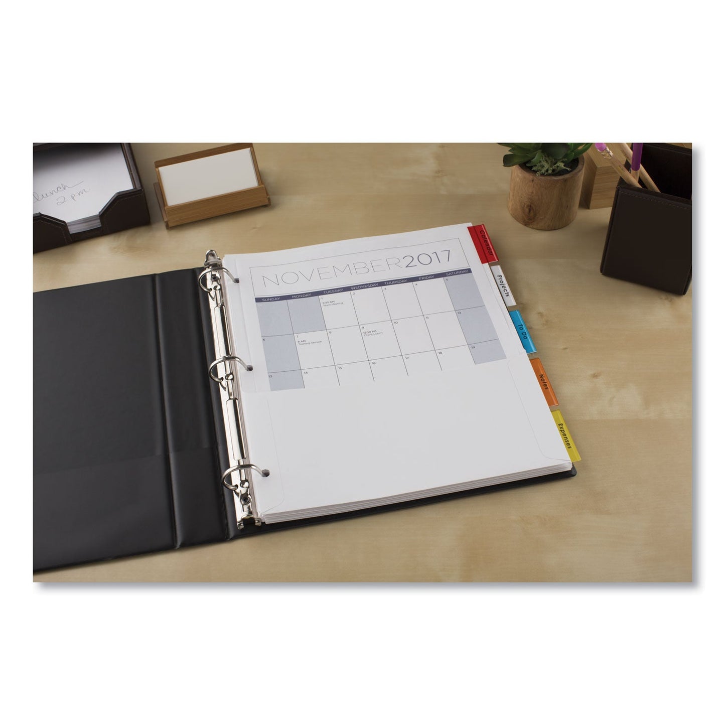 Avery Insertable Dividers w/Single Pockets, 5-Tab, 11.25 x 9.13, White, 1 Set
