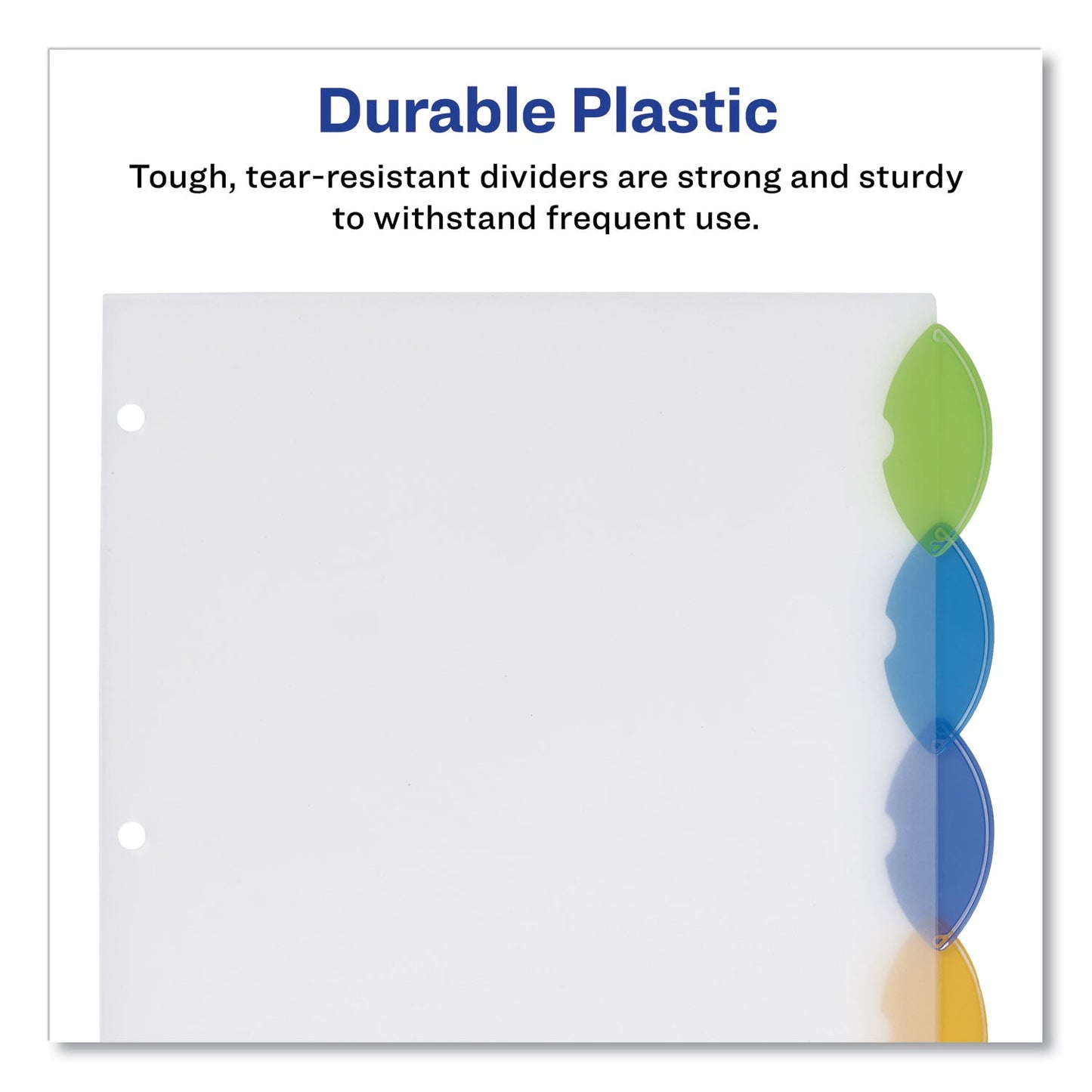 Avery Insertable Style Edge Tab Plastic Dividers, 5-Tab, 11 x 8.5, Translucent, 1 Set