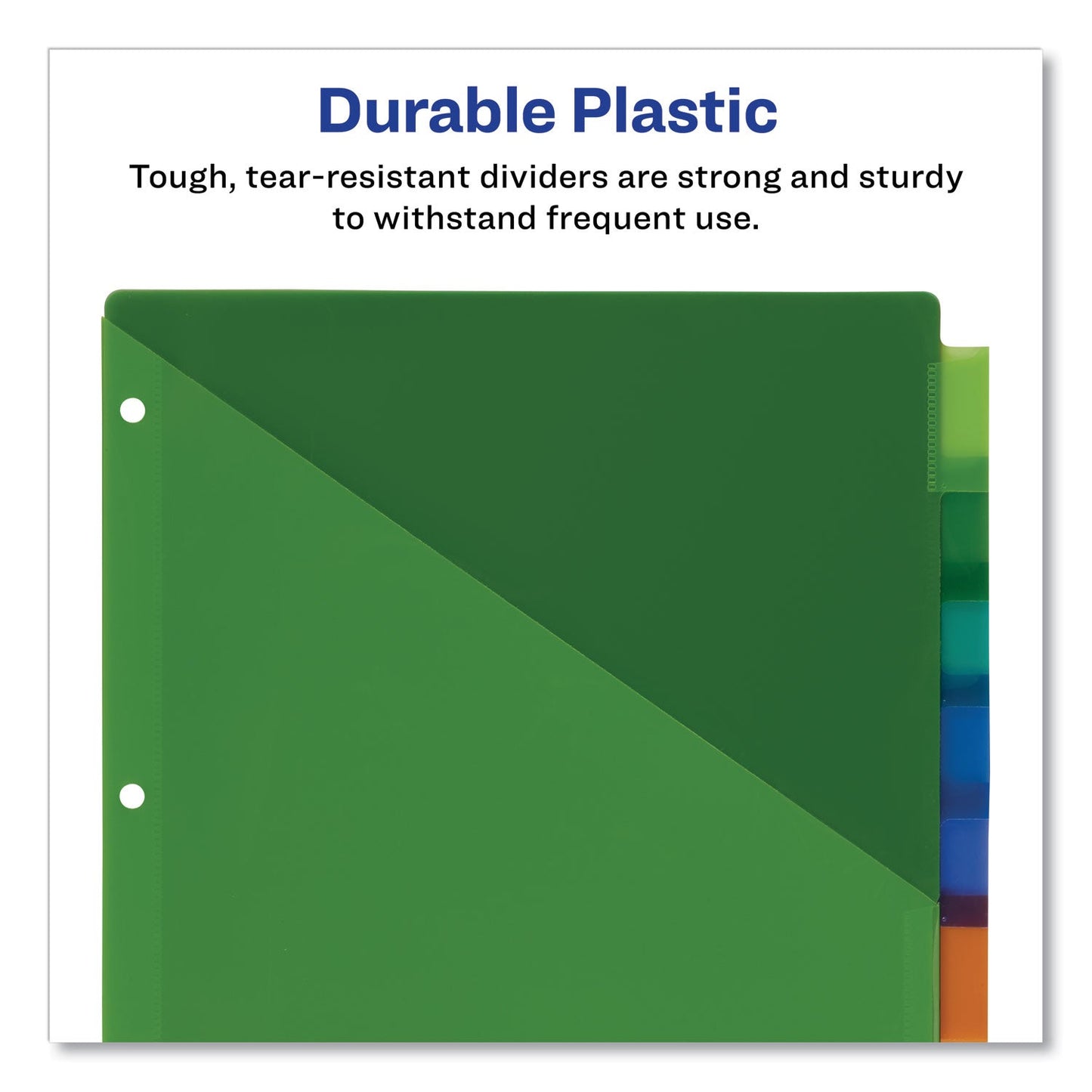 Avery Insertable Big Tab Plastic 1-Pocket Dividers, 8-Tab, 11.13 x 9.25, Assorted, 1 Set