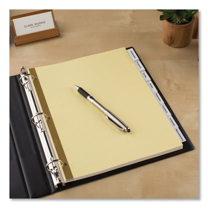Avery Insertable Big Tab Dividers, 8-Tab, Double-Sided Gold Edge Reinforcing, 11 x 8.5, Buff, Clear Tabs, 24 Sets
