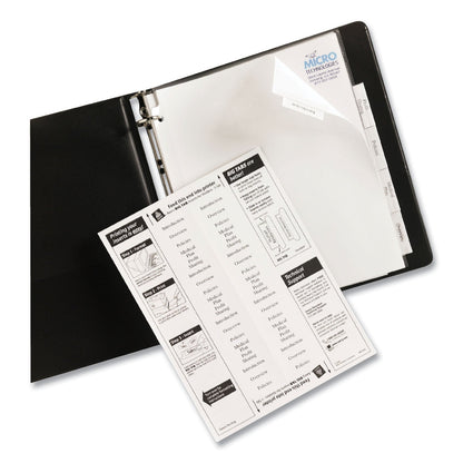 Avery Insertable Big Tab Dividers, 5-Tab, Single-Sided Copper Edge Reinforcing, 11.13 x 9.25, White, Clear Tabs, 1 Set