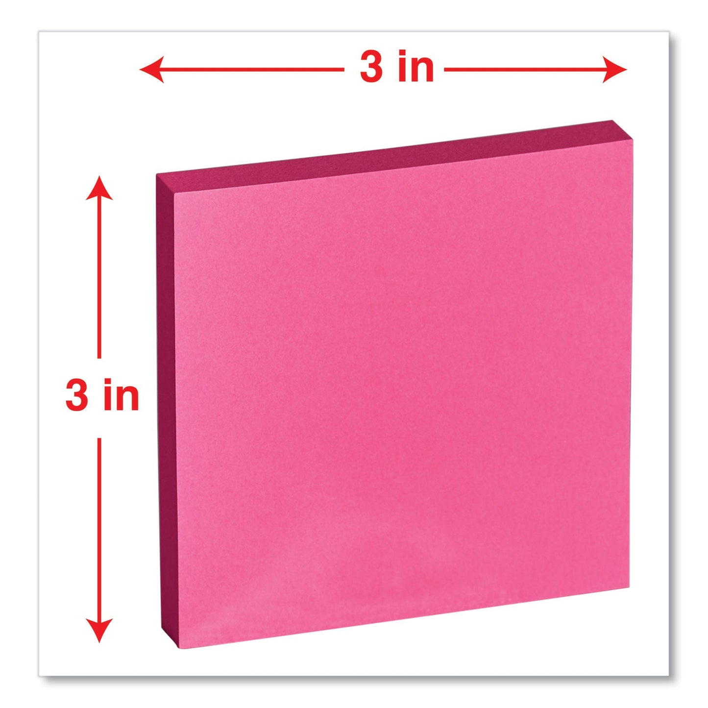 Universal Fan-Folded Self-Stick Pop-Up Note Pads, 3" x 3", Assorted Bright Colors, 100 Sheets/Pad, 12 Pads/Pack