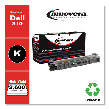 Innovera Remanufactured Black High-Yield Toner, Replacement for 593-BBKC, 2,600 Page-Yield