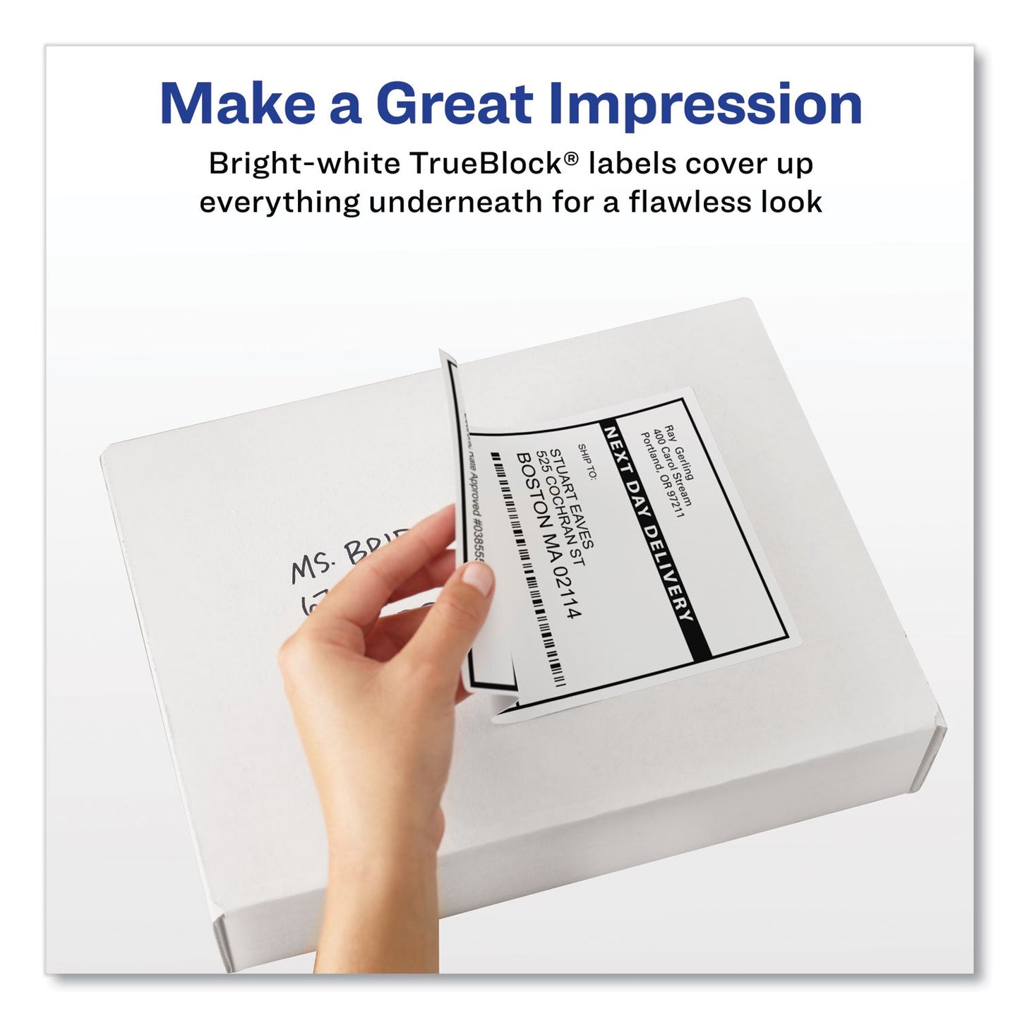 Avery Shipping Labels w/ TrueBlock Technology, Inkjet Printers, 2 x 4, White, 10/Sheet, 10 Sheets/Pack