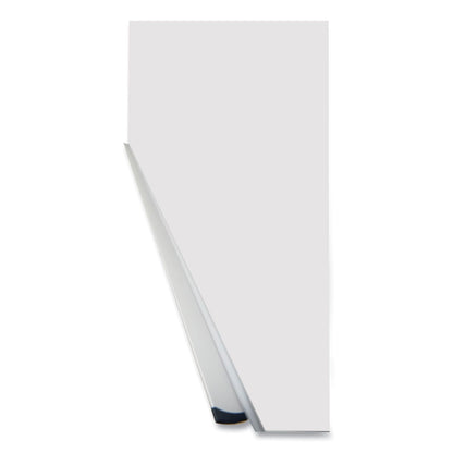 Universal Dry Erase Board, Melamine, 72 x 48, Satin-Finished Aluminum Frame