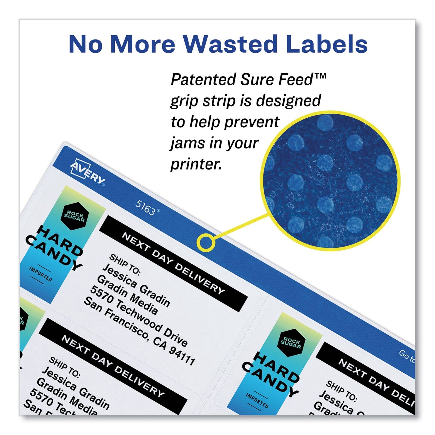 Avery Shipping Labels w/ TrueBlock Technology, Inkjet Printers, 2 x 4, White, 10/Sheet, 25 Sheets/Pack