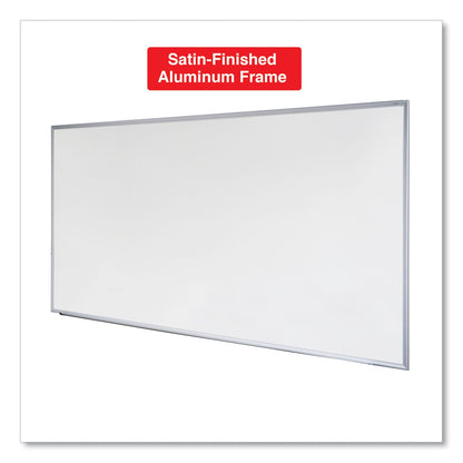 Universal Dry Erase Board, Melamine, 72 x 48, Satin-Finished Aluminum Frame