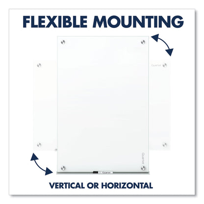 Quartet Brilliance Glass Dry-Erase Boards, 48 x 48, White Surface