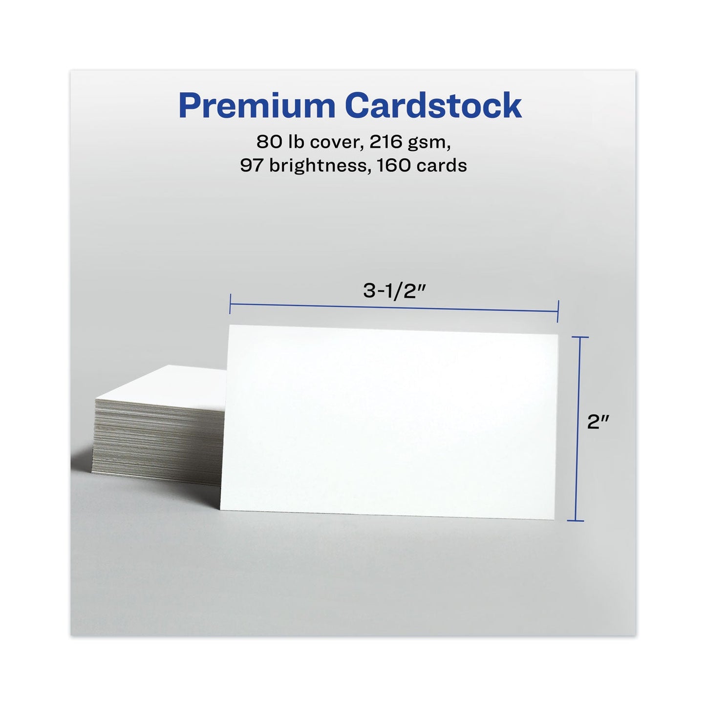Avery Print-to-the-Edge Microperf Business Cards w/Sure Feed Technology, Color Laser, 2x3.5, White, 160 Cards, 8/Sheet,20 Sheets/PK