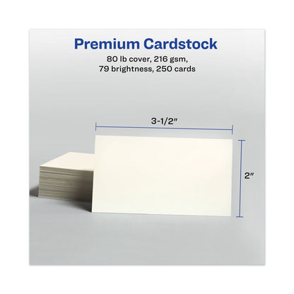Avery Printable Microperforated Business Cards w/Sure Feed Technology, Inkjet, 2 x 3.5, Ivory, 250 Cards, 10/Sheet, 25 Sheets/Pack