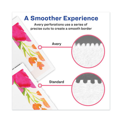 Avery Print-to-the-Edge Microperf Business Cards w/Sure Feed Technology, Color Laser, 2x3.5, White, 160 Cards, 8/Sheet,20 Sheets/PK