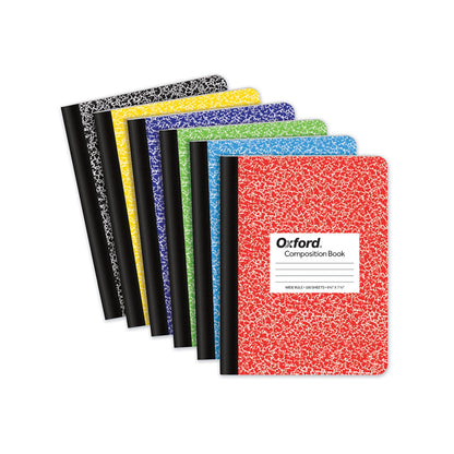 TOPS Composition Book, Wide/Legal Rule, Randomly Assorted Marble Covers, 9.75 x 7.5, 100 Sheets