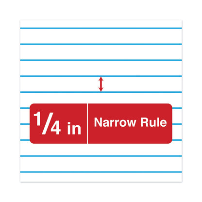 Universal Wirebound Memo Pad with Coil-Lock Wire Binding, Narrow Rule, Orange Cover, 50 White 3 x 5 Sheets, 12/Pack