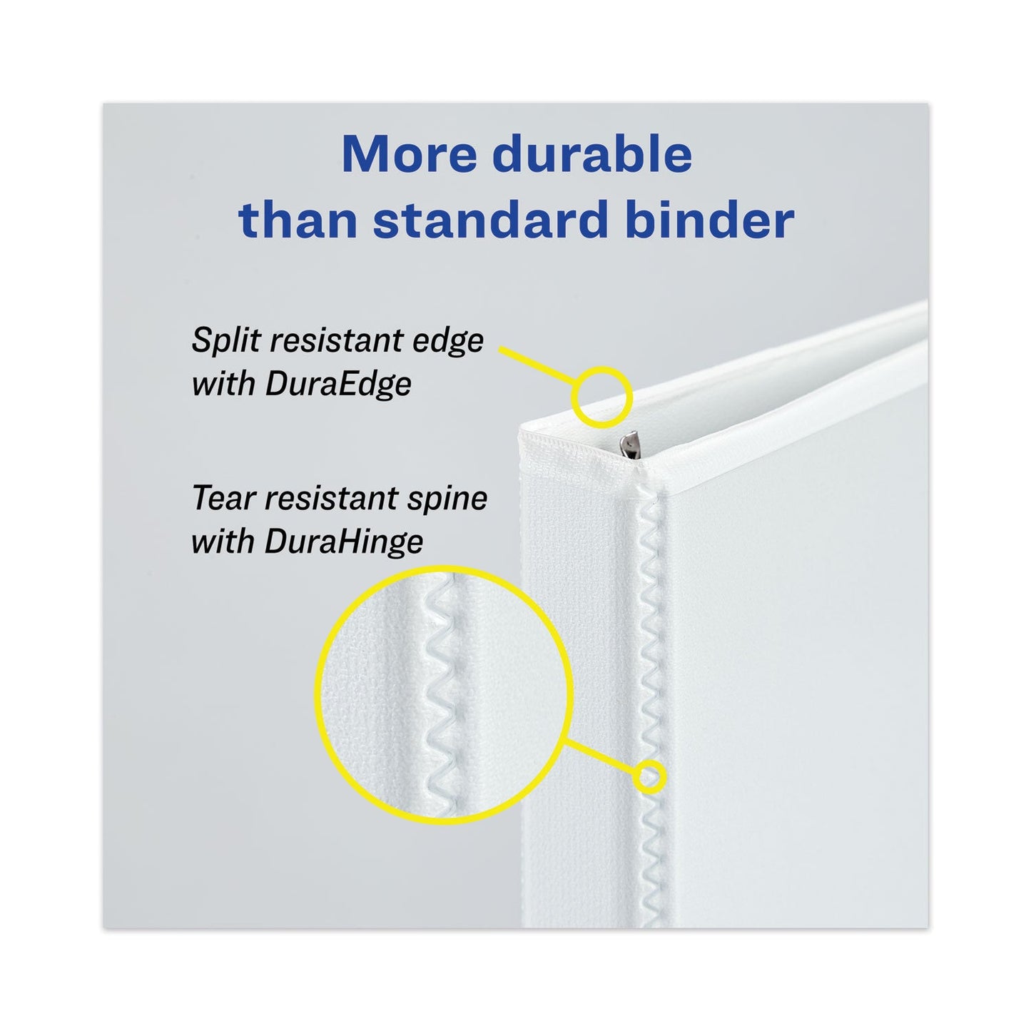 Avery Heavy-Duty View Binder with DuraHinge and Locking One Touch EZD Rings, 3 Rings, 3" Capacity, 11 x 8.5, Red