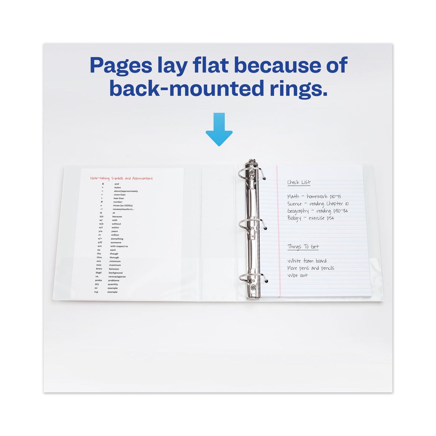 Avery Heavy-Duty View Binder with DuraHinge, One Touch EZD Rings and Extra-Wide Cover, 3 Ring, 2" Capacity, 11 x 8.5, White, (1320)