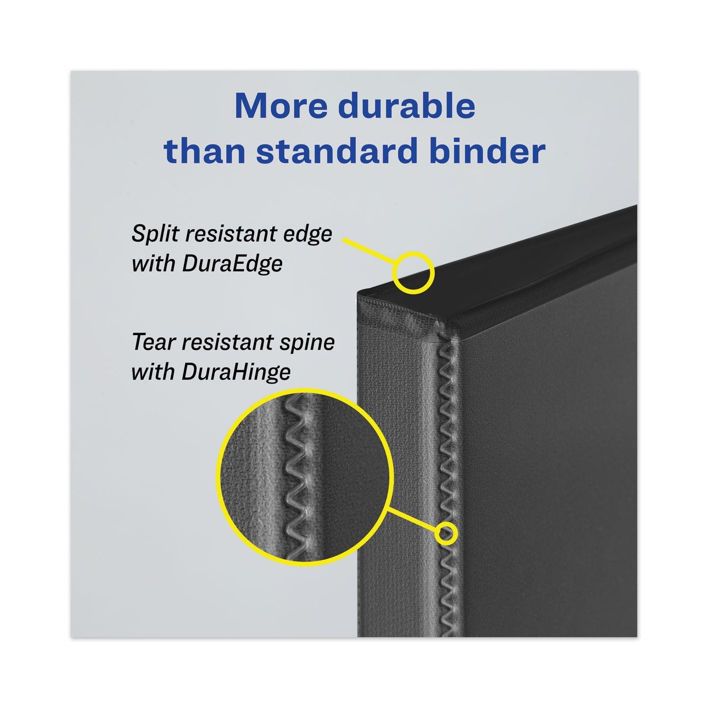 Avery Heavy-Duty View Binder with DuraHinge and Locking One Touch EZD Rings, 3 Rings, 3" Capacity, 11 x 8.5, Pacific Blue