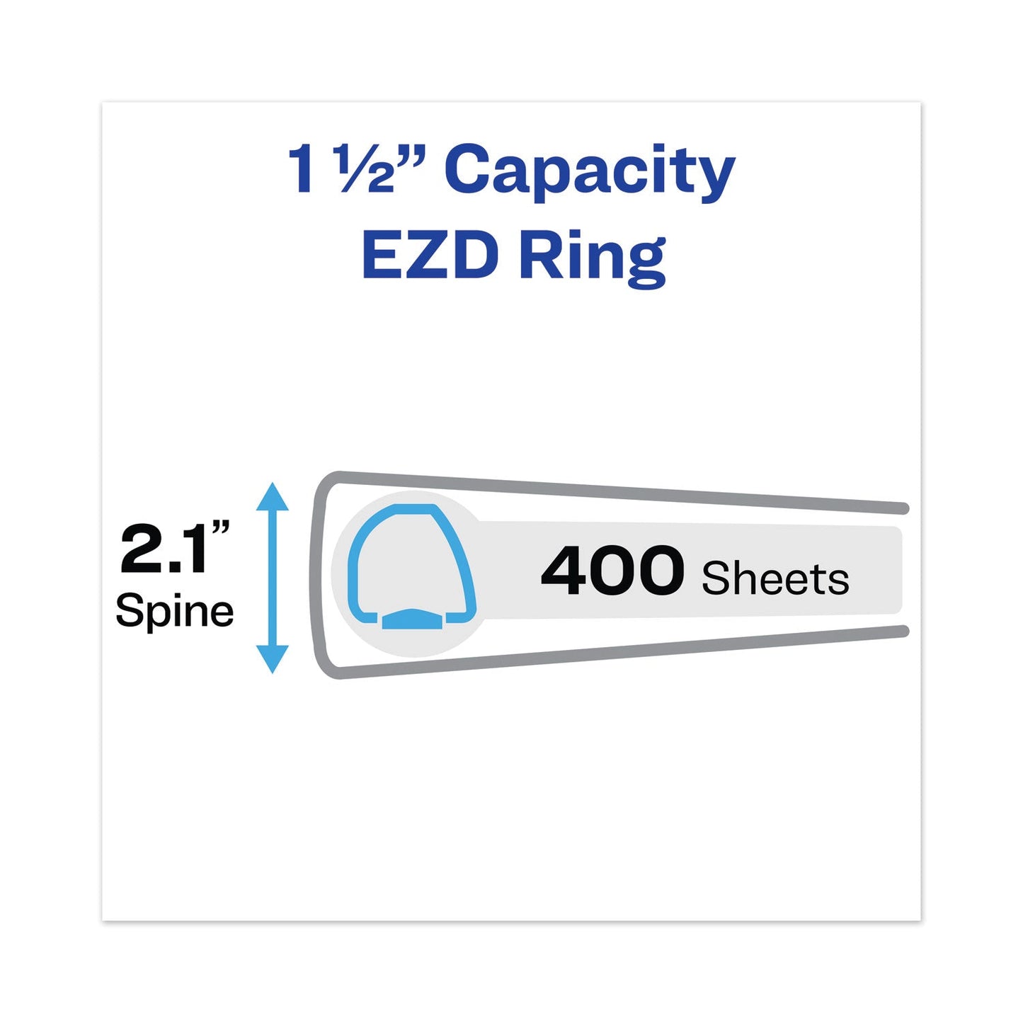 Avery Heavy-Duty View Binder with DuraHinge and One Touch EZD Rings, 3 Rings, 1.5" Capacity, 11 x 8.5, Chartreuse