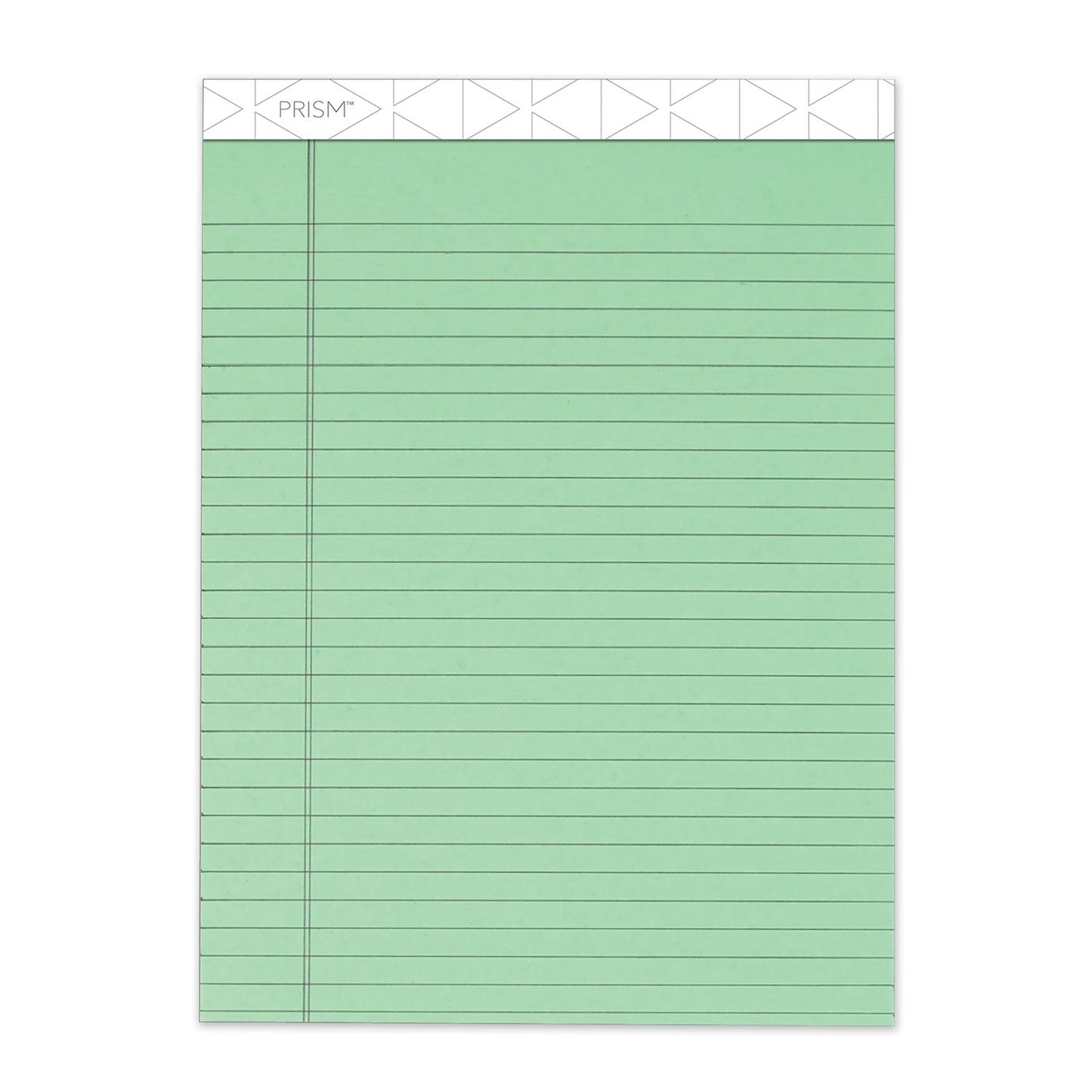 TOPS Prism + Colored Writing Pads, Wide/Legal Rule, 50 Pastel Green 8.5 x 11.75 Sheets, 12/Pack