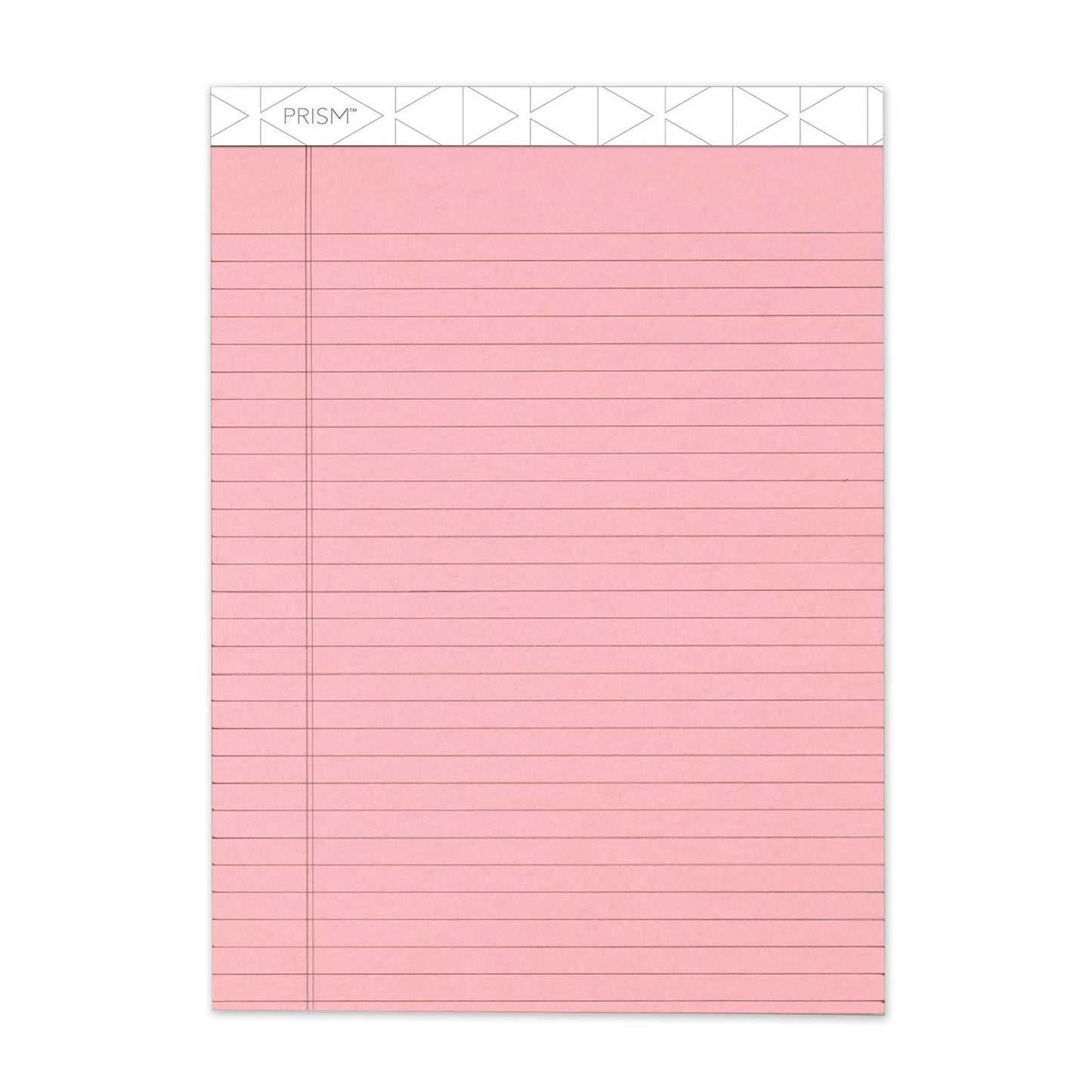 TOPS Prism + Colored Writing Pads, Wide/Legal Rule, 50 Pastel Pink 8.5 x 11.75 Sheets, 12/Pack
