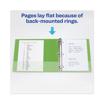 Avery Heavy-Duty View Binder with DuraHinge and One Touch EZD Rings, 3 Rings, 1.5" Capacity, 11 x 8.5, Chartreuse