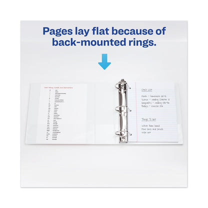 Avery Heavy-Duty View Binder with DuraHinge and Locking One Touch EZD Rings, 3 Rings, 4" Capacity, 11 x 8.5, White