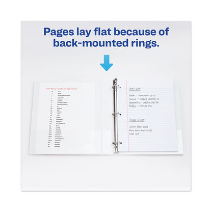 Avery Heavy-Duty View Binder with DuraHinge and One Touch EZD Rings, 3 Rings, 1" Capacity, 11 x 8.5, White