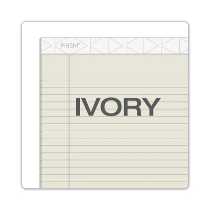 TOPS Prism + Colored Writing Pads, Wide/Legal Rule, 50 Pastel Ivory 8.5 x 11.75 Sheets, 12/Pack