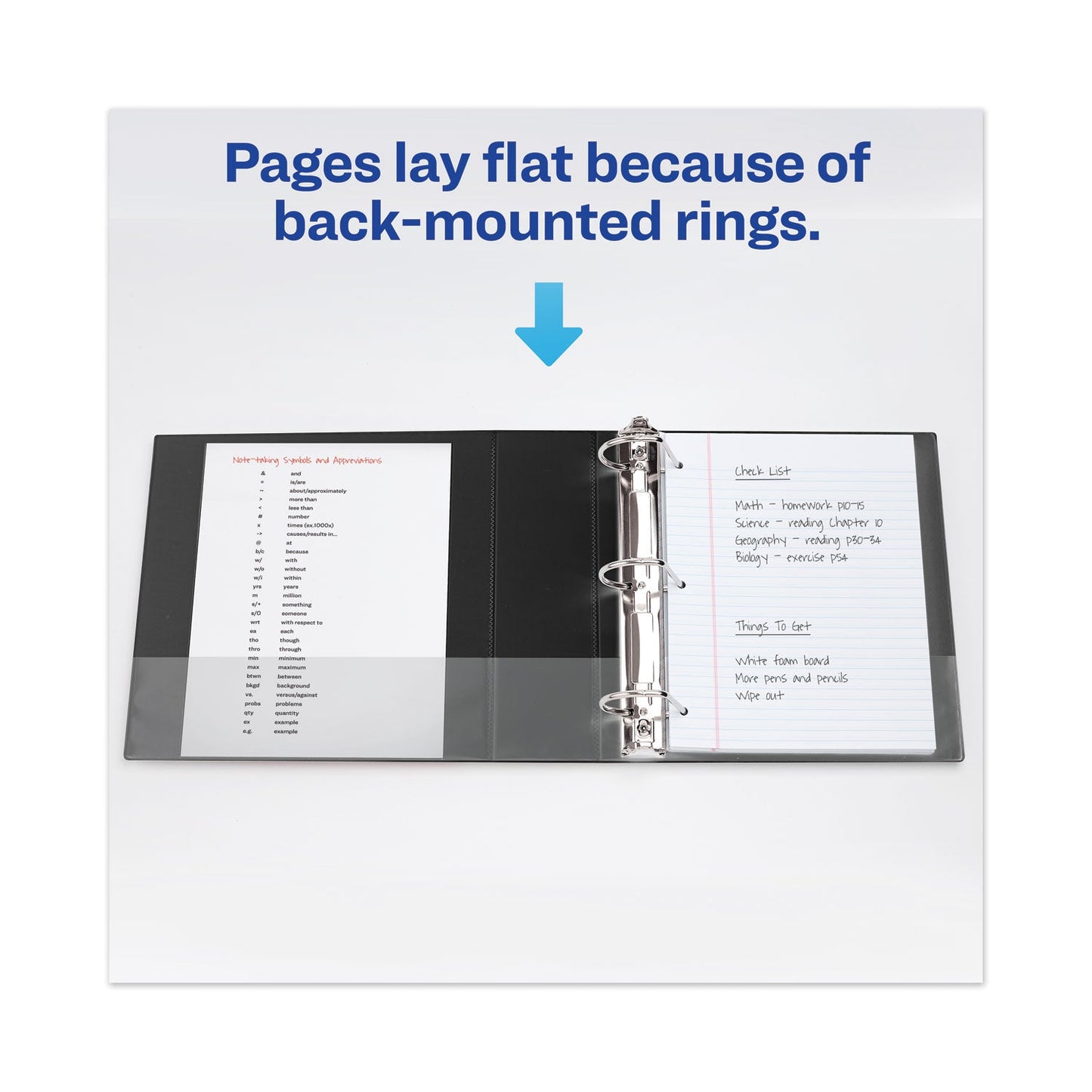 Avery Heavy-Duty View Binder with DuraHinge and Locking One Touch EZD Rings, 3 Rings, 3" Capacity, 11 x 8.5, Black