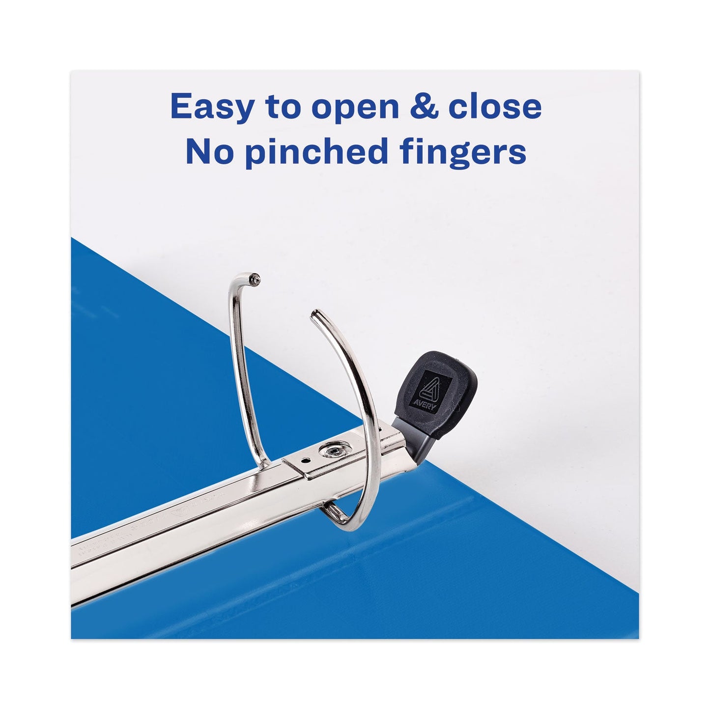 Avery Heavy-Duty View Binder with DuraHinge and Locking One Touch EZD Rings, 3 Rings, 5" Capacity, 11 x 8.5, Pacific Blue