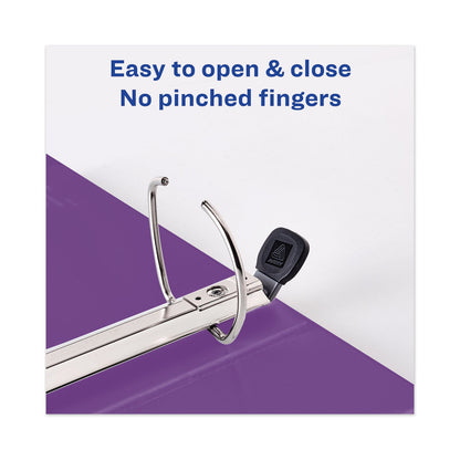 Avery Heavy-Duty View Binder with DuraHinge and Locking One Touch EZD Rings, 3 Rings, 3" Capacity, 11 x 8.5, Purple
