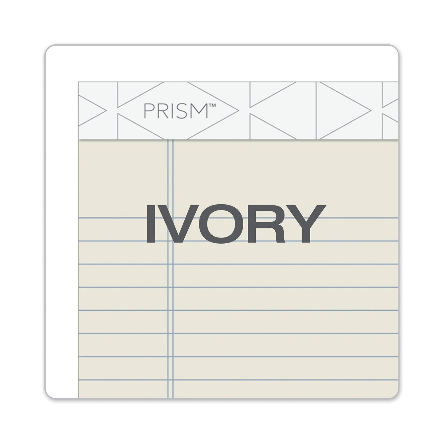 TOPS Prism + Colored Writing Pads, Narrow Rule, 50 Pastel Ivory 5 x 8 Sheets, 12/Pack