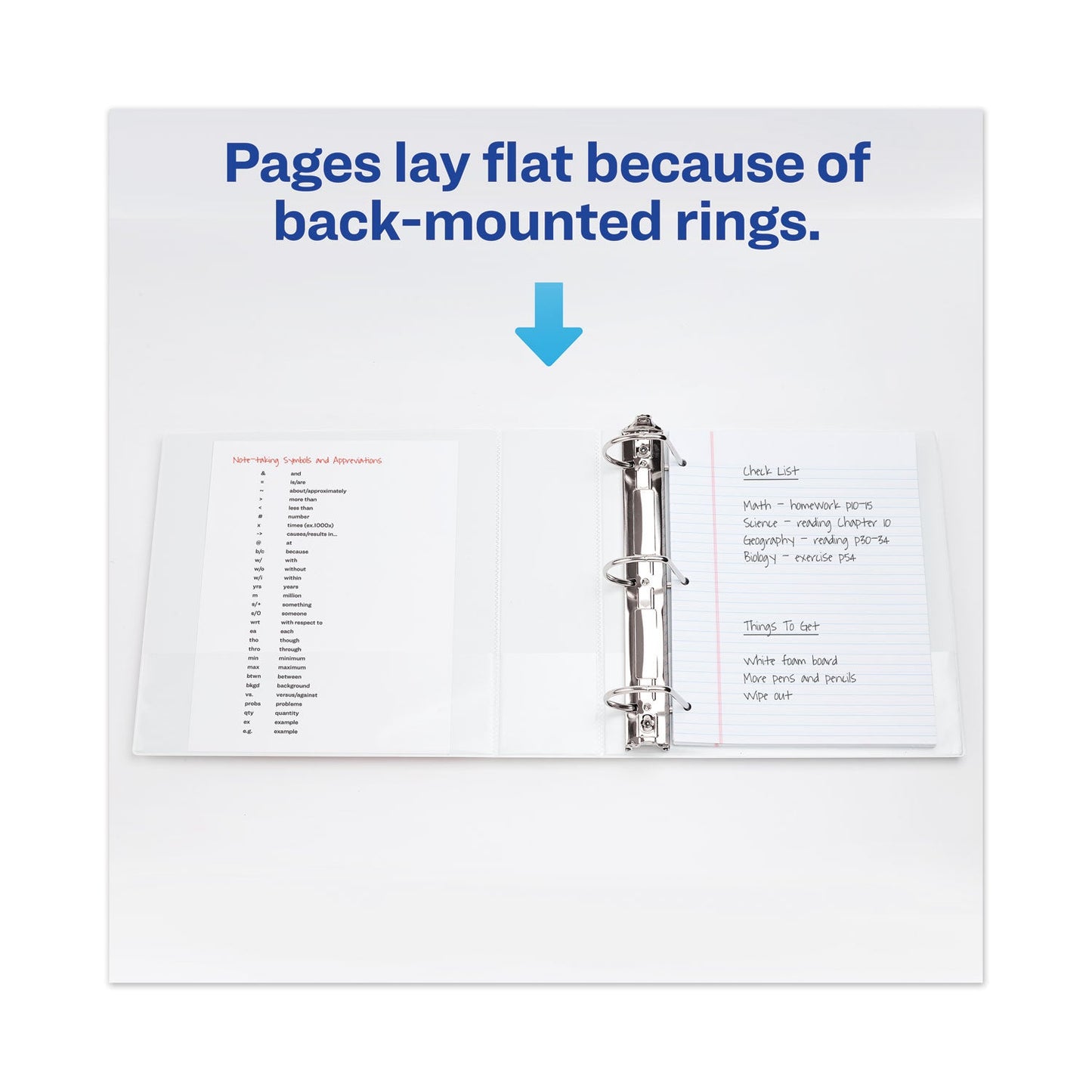 Avery Heavy-Duty View Binder with DuraHinge and Locking One Touch EZD Rings, 3 Rings, 5" Capacity, 11 x 8.5, White