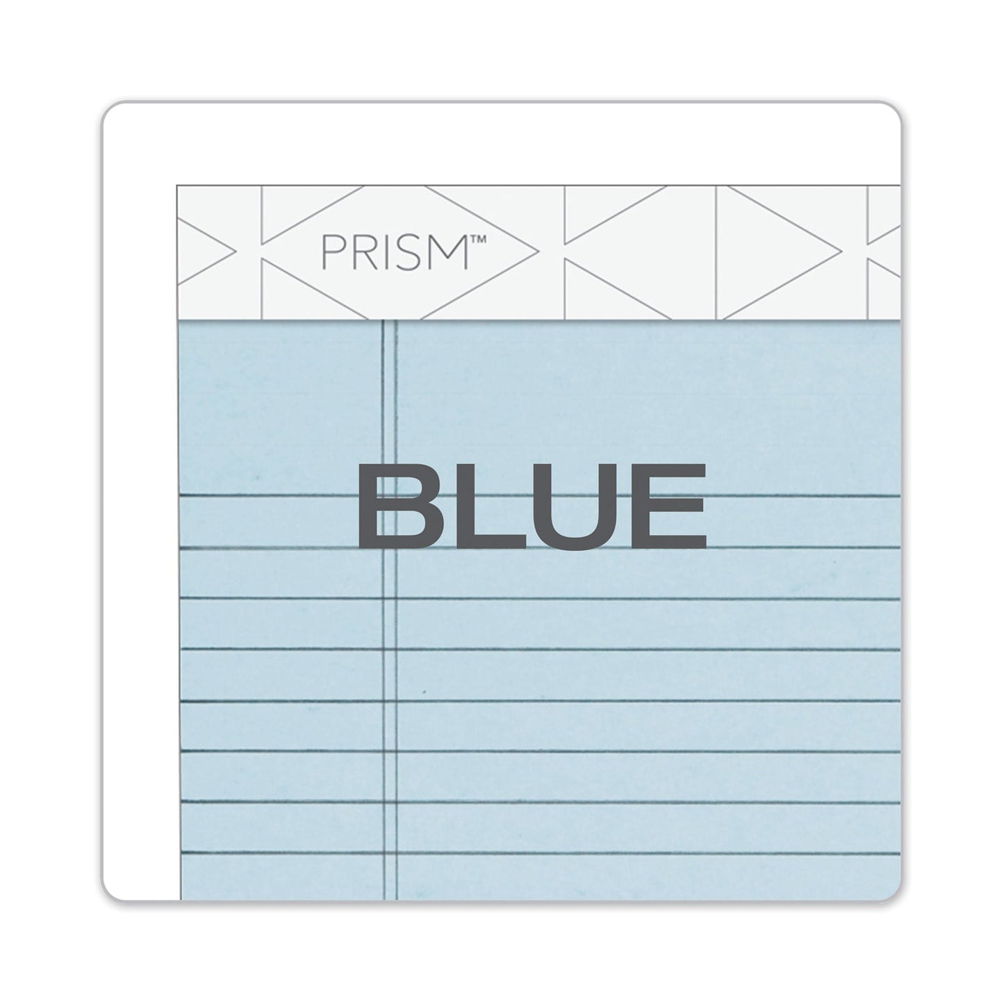 TOPS Prism + Colored Writing Pads, Narrow Rule, 50 Pastel Blue 5 x 8 Sheets, 12/Pack