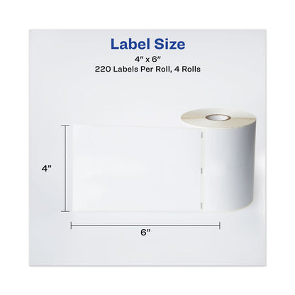 Avery Multipurpose Thermal Labels, 2.13 x 4, White, 140/Roll