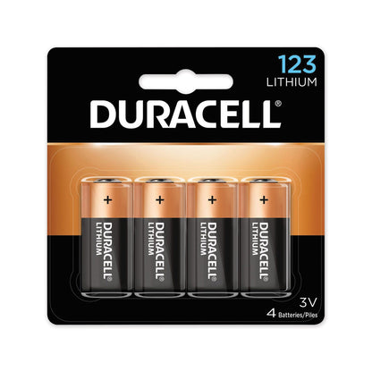 Duracell Specialty High-Power Lithium Batteries, 123, 3 V, 4/Pack