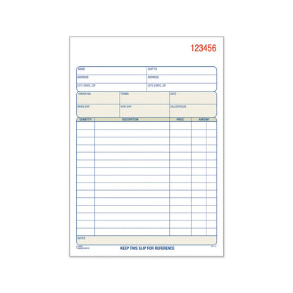 TOPS Sales Order Book, Two-Part Carbonless, 5.56 x 7.94, 1/Page, 50 Forms