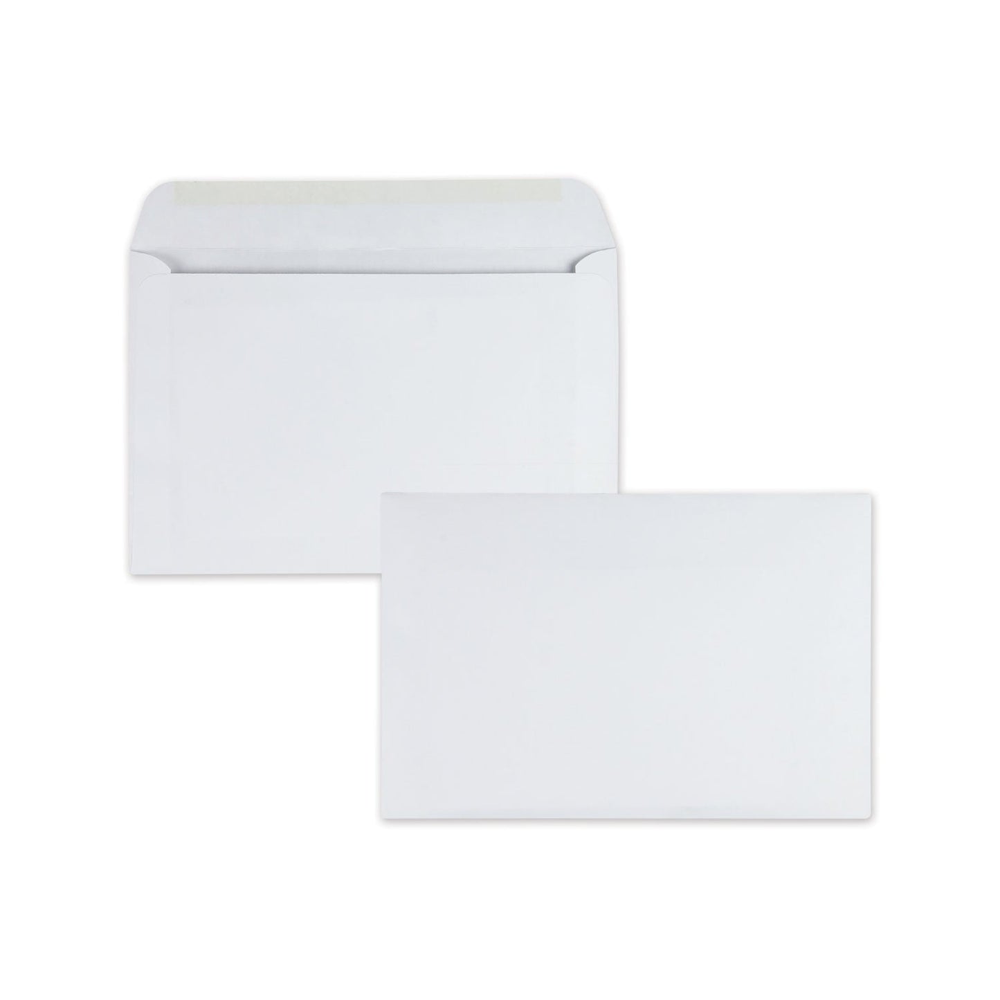 Quality Park Open-Side Booklet Envelope, #6 1/2, Hub Flap, Gummed Closure, 6 x 9, White, 500/Box