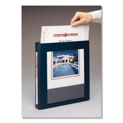 Avery Framed View Heavy-Duty Binders, 3 Rings, 0.5" Capacity, 11 x 8.5, Navy Blue