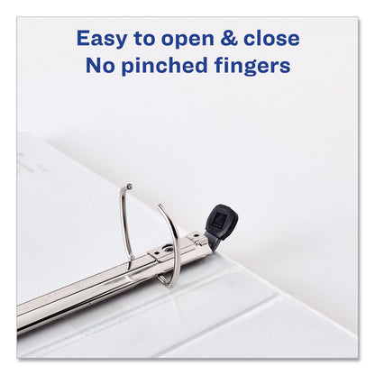 Avery Framed View Heavy-Duty Binders, 3 Rings, 1" Capacity, 11 x 8.5, Navy Blue