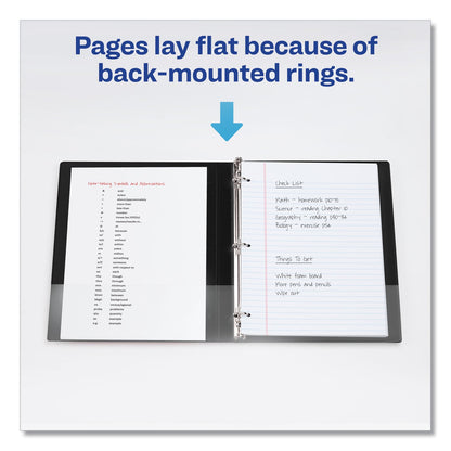 Avery Framed View Heavy-Duty Binders, 3 Rings, 3" Capacity, 11 x 8.5, Navy Blue
