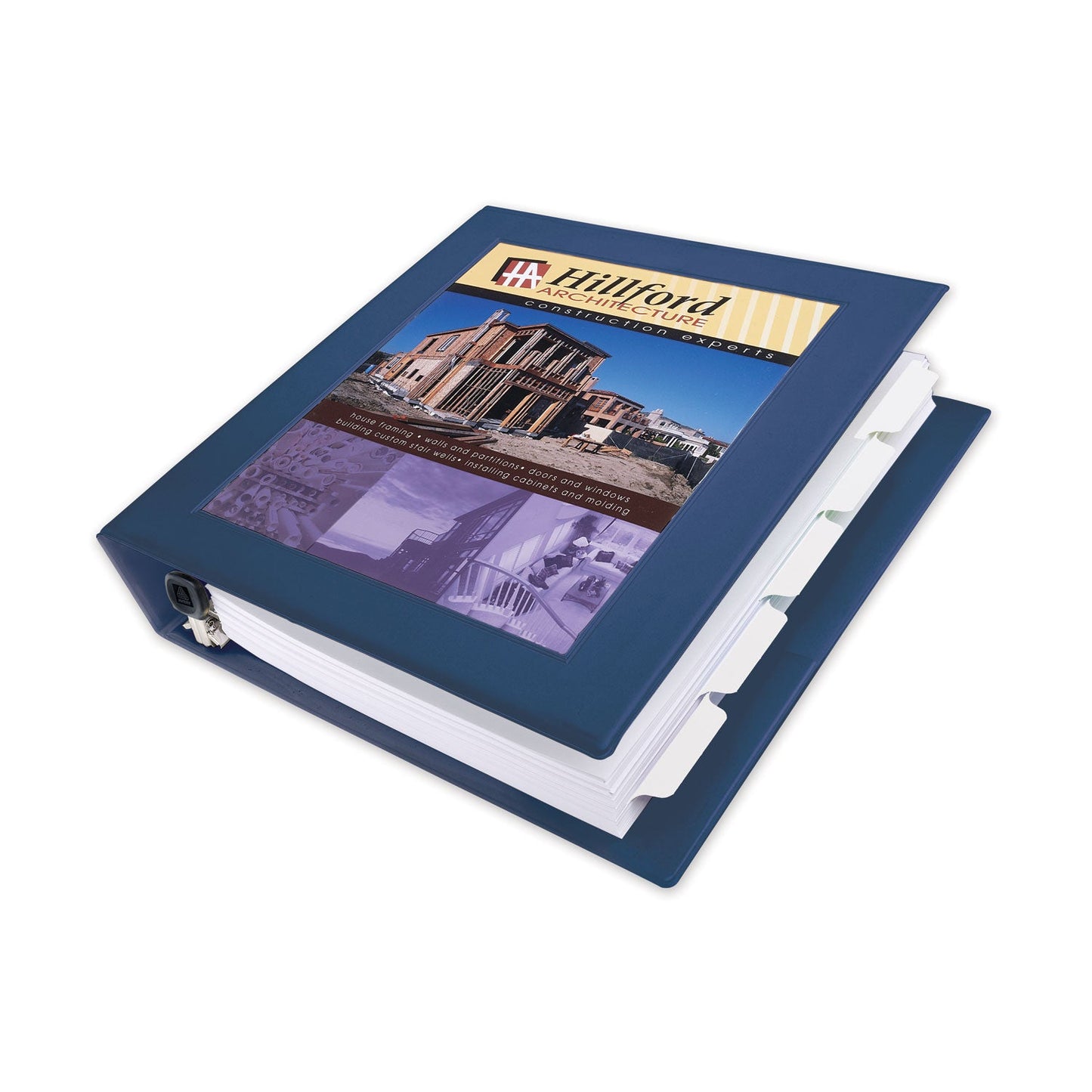 Avery Framed View Heavy-Duty Binders, 3 Rings, 0.5" Capacity, 11 x 8.5, Navy Blue