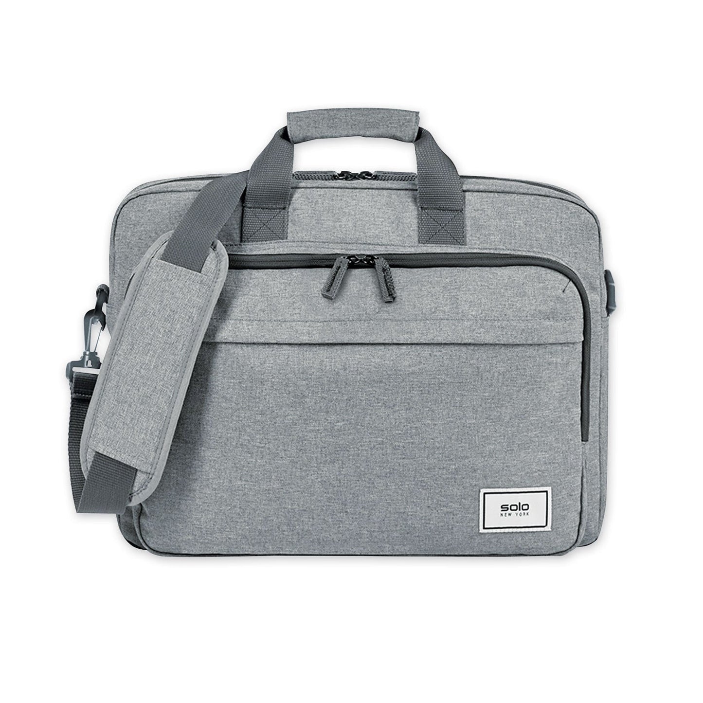 Solo Sustainable Re:cycled Collection Laptop Bag, Fits Devices Up to 15.6", Recycled PET Polyester, 16.25 x 4.5 x 12, Gray