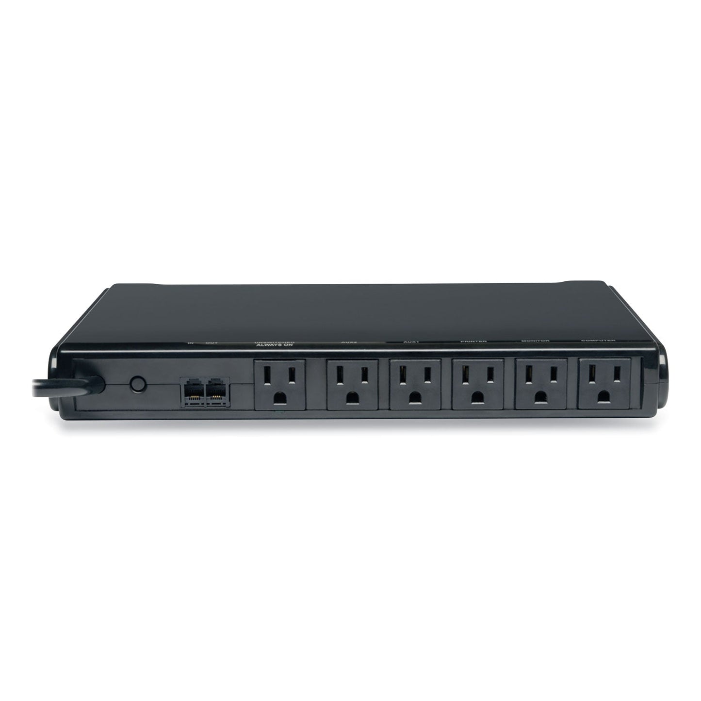 Tripp Lite Isobar Surge Protector, 6 AC Outlets/2 USB Ports, 8 ft Cord, 3,150 J, Black