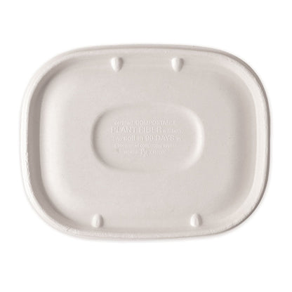 World Centric Fiber Lids for Fiber Containers, 8.9 x 6.9 x 0.4, Natural, Paper, 400/Carton