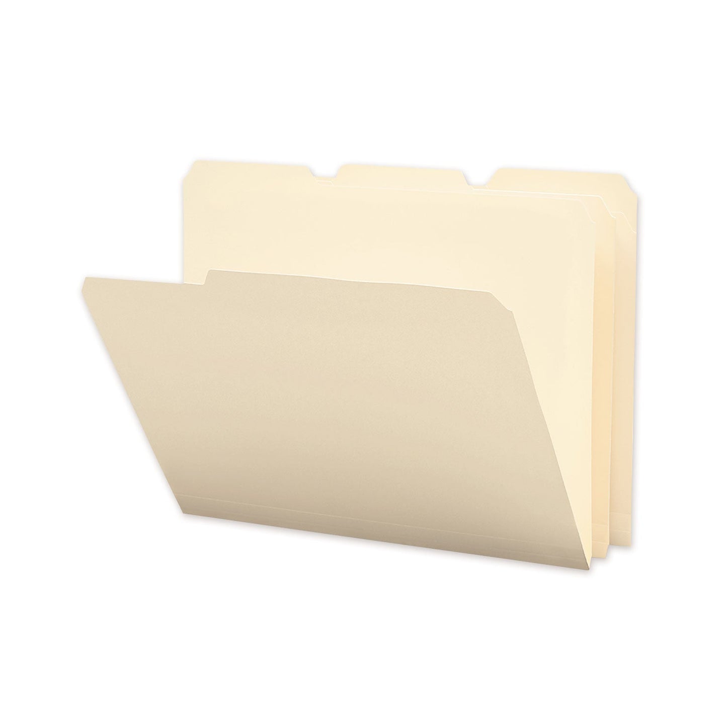 Smead Poly Manila Folders, 1/3-Cut Tabs: Assorted, Letter Size, Manila, 12/Pack